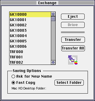 HPtoMac Excanghe Dialog